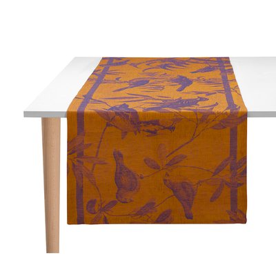Chemin de table en Lin, VOLIÈRE LE JACQUARD FRANCAIS