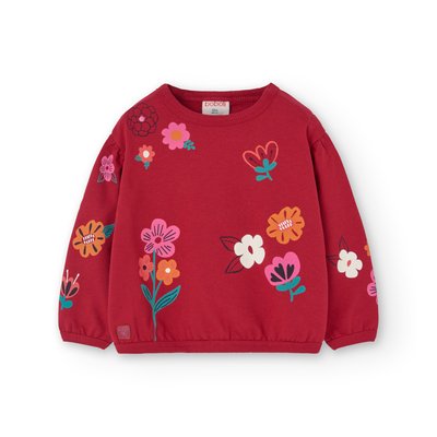 Sweat peluche imprimé fleuri BOBOLI