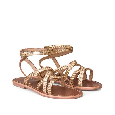 Sandales tressées en cuir Signatures LA REDOUTE COLLECTIONS