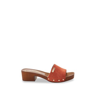 Mules à talons en cuir en forme de sabot THERESA LES TROPEZIENNES PAR M BELARBI