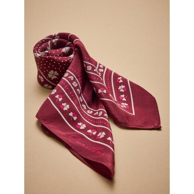 Carré bandana fleuri en soie CYRILLUS