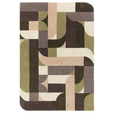 Tapis moderne tufté main en laine JINGA NOVATREND