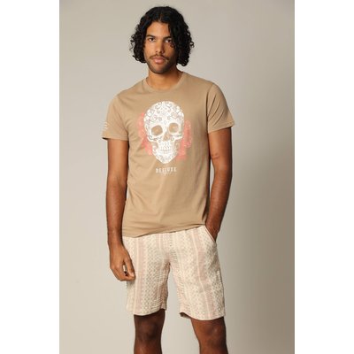 T-shirt en jersey de coton avec print et manches courtes CALABERA DEELUXE