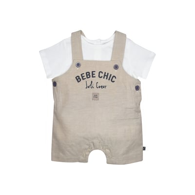 Tee shirt salopette gingembre court naissance SUCRE D'ORGE