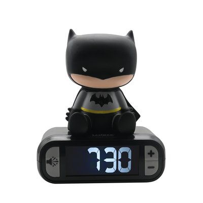 Réveil avec veilleuse lumineuse Batman en 3D LEXIBOOK