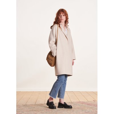 Manteau long en lainage double face LA FEE MARABOUTEE