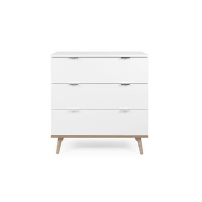 Commode blanche 3 tiroirs style scandinave ALVA PIER IMPORT