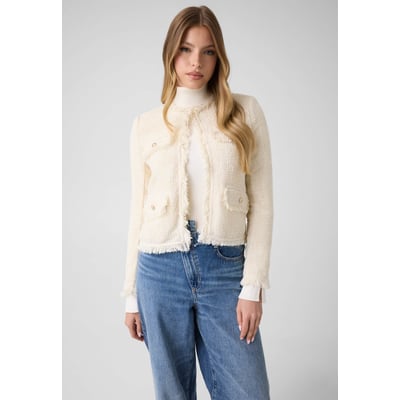 Veste En Tweed À Franges GUESS