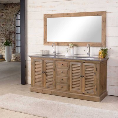 Meuble sous vasque en bois recyclé  VALÉRIEN MADE IN MEUBLES 