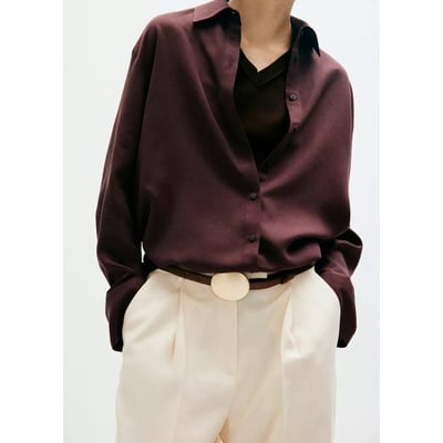 Chemise droite en lyocell MANGO