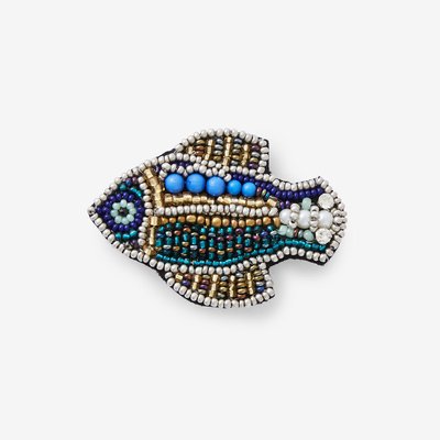 Broche poisson perles de rocaille BALABOOSTE