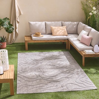 Tapis interieur exterieur à motif vague SANTORINI NAZAR RUGS