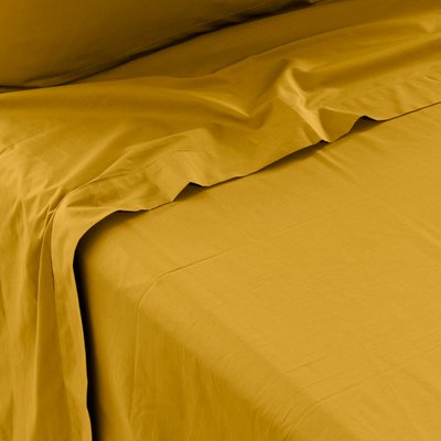 Drap de lit percale de coton NEO CARRE BLANC