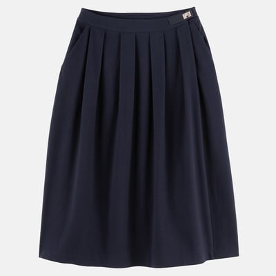 Jupe midi évasée, à plis, effet flanelle ANNE WEYBURN