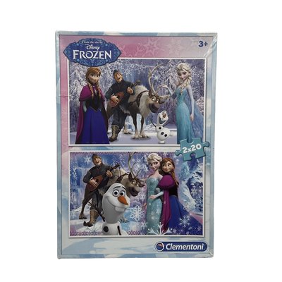 Puzzle Reine des Neiges 2X20 Pièces - Bon état CLEMENTONI
