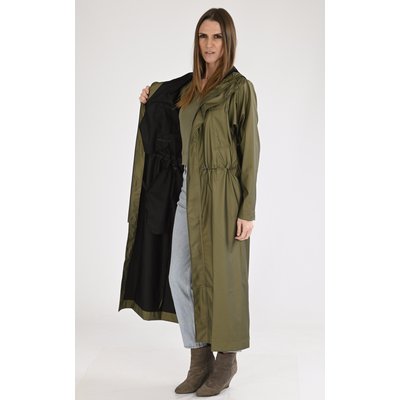 Veste imperméable longue à capuche RAINS