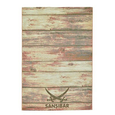 Tapis tissé Intérieur/Extérieur aspect bois - Rantum Beach THEKO