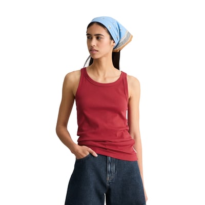 Débardeur côtelé DfC slim en jersey stretch de coton bio MARC O’POLO DENIM