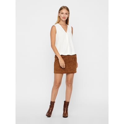 Gonna corta dritta in camoscio VERO MODA