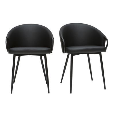 Chaises design noires (lot de 2) PRECIO MILIBOO