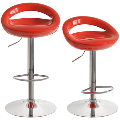 Tabouret de bar ABS Rouge HOMCOM
