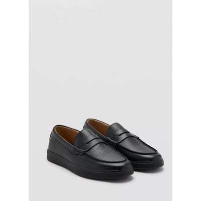 Mocassins cuir détail en forme de masque MANGO MAN