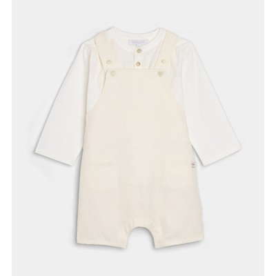 Ensemble T-shirt Et Salopette Courte Bapol Bis En Coton Bio CADET ROUSSELLE