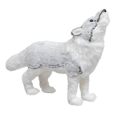 Polyfoam loup blanc 60x45cm ATMOSPHERA