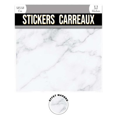 2 Stickers effet marbre TOILINUX