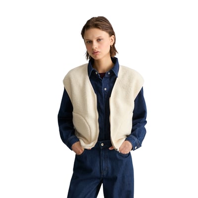 Gilet en peluche décontracté en polyester recyclé MARC O’POLO DENIM