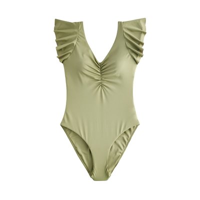 Maillot de bain pigeonnant manches à volants NEXT