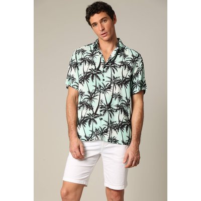 Chemise oversize en viscose avec imprimé tropical coloré HANDY DEELUXE