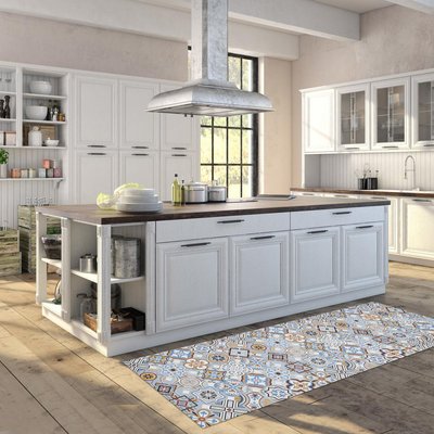 Tapis de cuisine en PVC motif géométrique PKIT UN AMOUR DE TAPIS