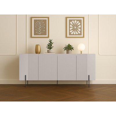 Buffet bas en panneaux de particules et MDF 4 portes 200 cm, MATHILDE BOBOCHIC