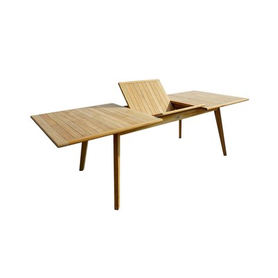 Table de jardin Bali en teck avec rallonge CEMONJARDIN