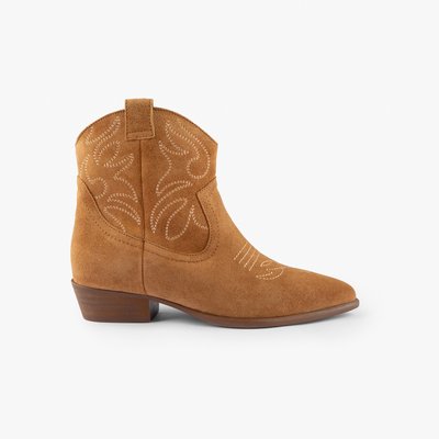 Bottine cuir velours JUDITH MAISON TOUFET