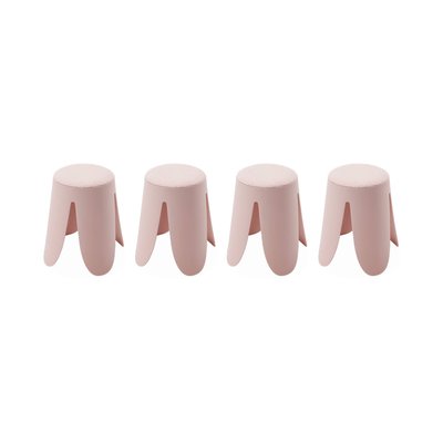 Tabouret empilable bouclette texturée (lot de 4) NIKI SWEEEK
