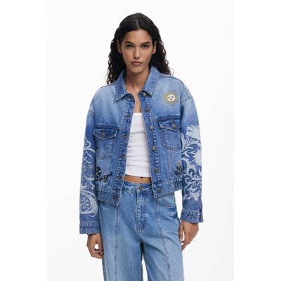 Veste en jean brodée de motifs orientaux DESIGUAL