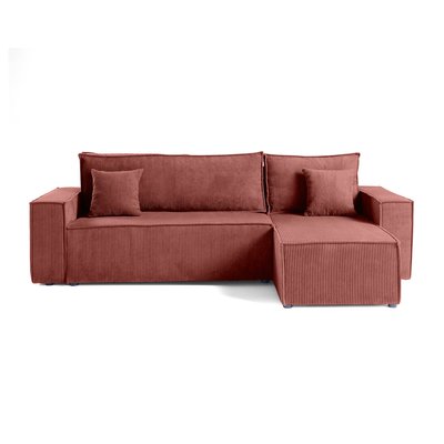 Canapé d'Angle Convertible en Velours côtelé 4 places - CEZANNE LISA DESIGN
