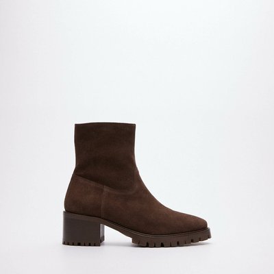Boots n°79 aus Veloursleder RIVECOUR