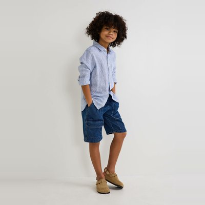 Short élastiqué en jean BIO MONOPRIX