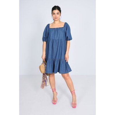 Robe en jeans avec col carré JEAN-MARC PHILIPPE