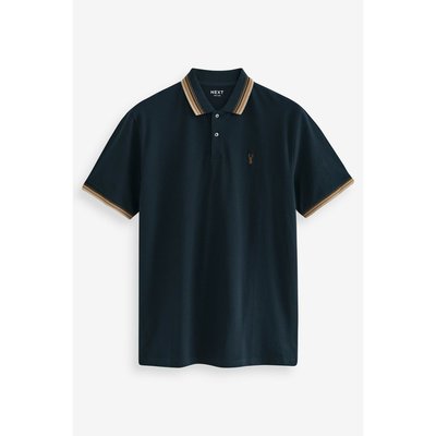 Polo Coupe Droite En Piqué À Passepoils NEXT