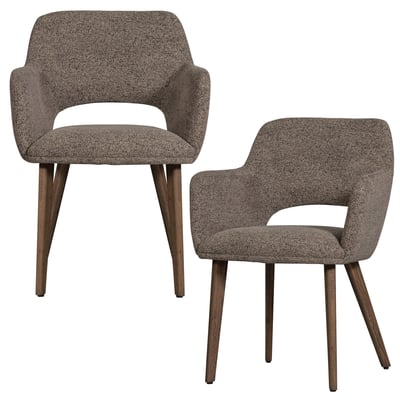 Lot de 2 chaises de table en polyester MURAT WOOOD