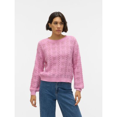 Pull col rond en maille ajourée VERO MODA