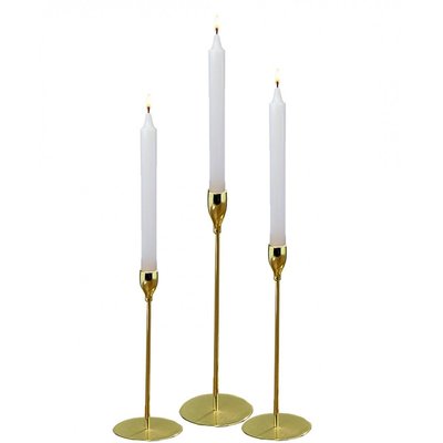 Set de 3 Chandeliers de Table Dorés WADIGA