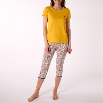 Pyjama court femme GHANA jaune MELISSA BROWN