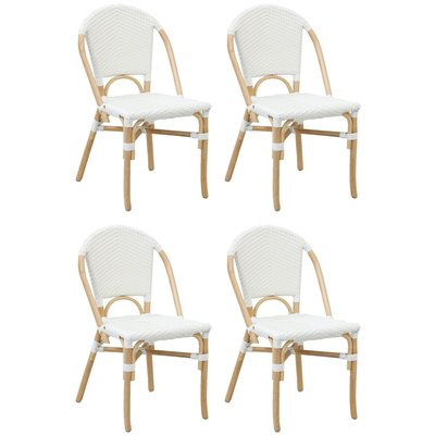 Chaise d'extérieur en rotin et résine (Lot de 4) AUBRY GASPARD