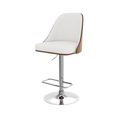 Chaise de bar réglable et pivotante en bois et PU 56/77 cm (à l'unité) - GEORGES RENDEZ-VOUS DÉCO