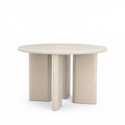 Table à manger ronde 4 personnes en bois - PYRANTH DRAWER